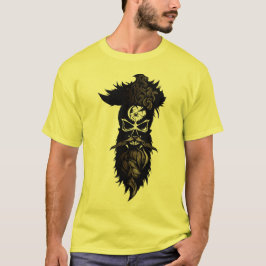 tete de mort skull hipster barbu crane barbe moust t shirt