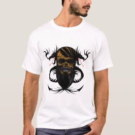 tete de mort skull hipster dragon tribal crane bar t shirt