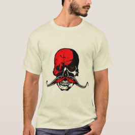tete de mort skull moustache hipster crane moustac t shirt