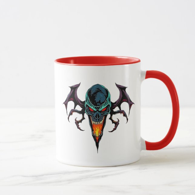 Tête démoniaque effrayante. mugg (Höger)