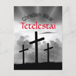 Tetelestai Christian Bikers Scripture Verse Vykort
