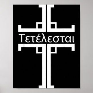 Tetelestai grekisk kristendom Jesus-citat Poster