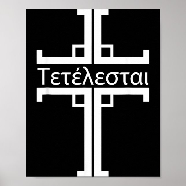 Tetelestai grekisk kristendom Jesus-citat Poster (Framsidan)