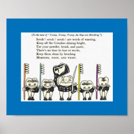 Teth: Barnens tandborstning Sång circa 1922 Poster