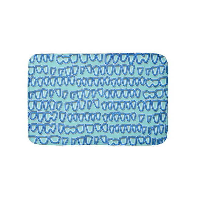 Teth Dentist Tandvård Orthodontist Oral NEON Badrumsmatta (Framsidan)