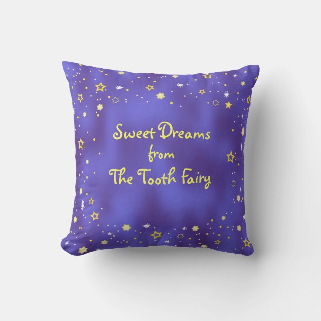 Teth Dikt Starry Night Tooth Fairy Pillow Kudde (Framsida)