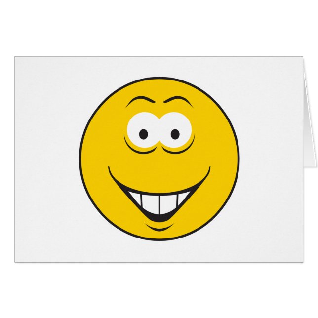 Teth Smile Ansikte Hälsningskort (Framsidan Horizontal)