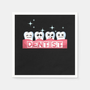 Teth Tooth Doktor Dentist Tandvård Medicine Gift Pappersservett