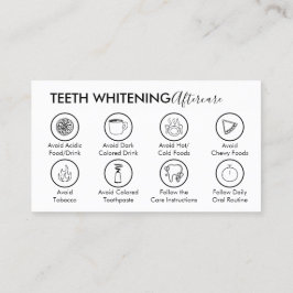 Teth Whitening Aftercare Tips Dentist Visitkort