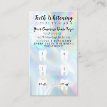 Teth Whitening Loyalty-rabattkort