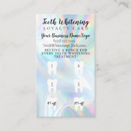 Teth Whitening Loyalty-rabattkort Visitkort