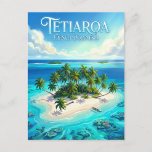 Tetiaroa-atollen Franska Polynesien Vykort
