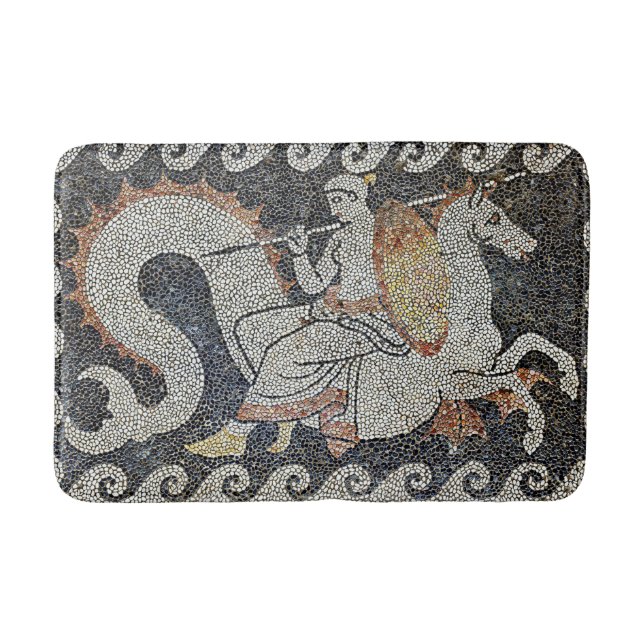 Tetik på en hippocampus-ancient grekisk mosaik badrumsmatta (Framsidan)
