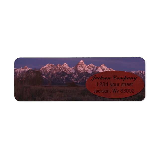 Teton address label returadress etikett (Framsidan)