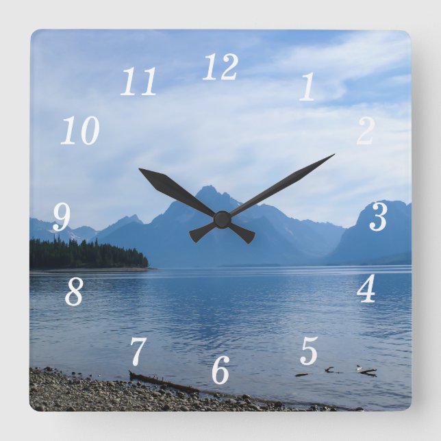 Teton Beauty Wall Clock Fyrkantig Klocka (Framsida)