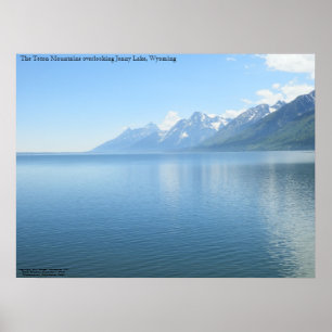 Teton-bergen bortser från Jenny Sjö Poster