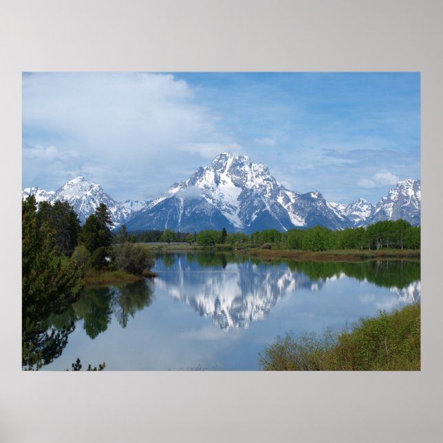 Teton Mountain Reflection Poster (Framsidan)