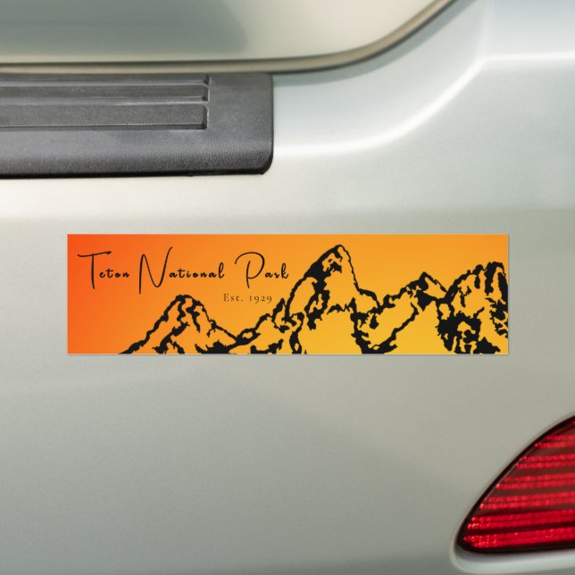 Teton National Park Sunset Färg Bumper Sticker Bildekal (På Bil)