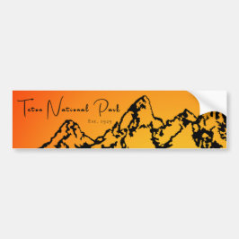 Teton National Park Sunset Färg Bumper Sticker Bildekal