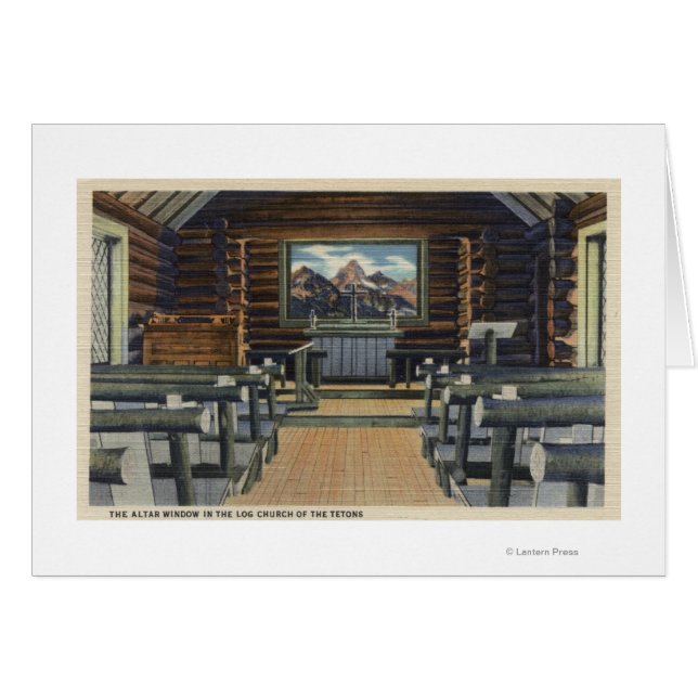 Teton National Park, WY - Alter Hälsningskort (Framsidan Horizontal)