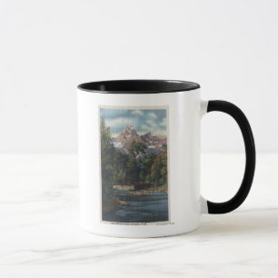 Teton nationalpark, tvilling- WY - nå en höjdpun Mugg