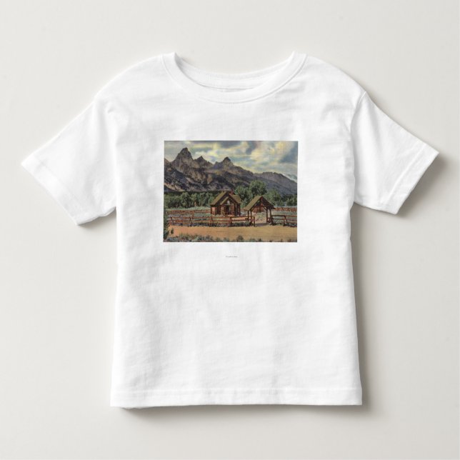 Teton nationalpark, WY T Shirt (Framsida)