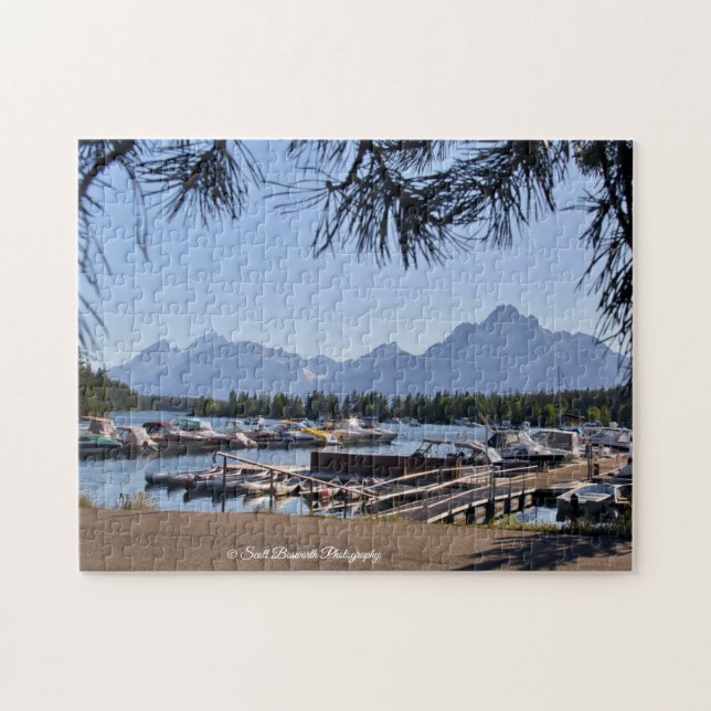Teton och Colter Bay - Wyoming Jigszle Puzzle Pussel (Horisontell)
