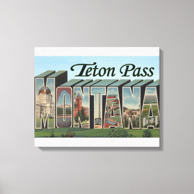 Teton Pass, Montana Canvastryck (Framsida)