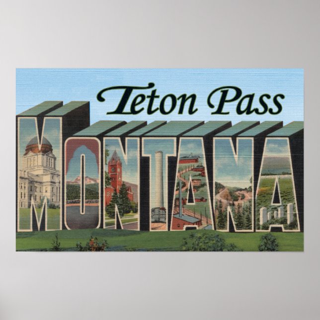 Teton Pass, Montana Poster (Framsidan)