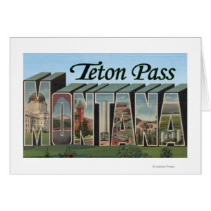 Teton passerar, Montana Hälsningskort