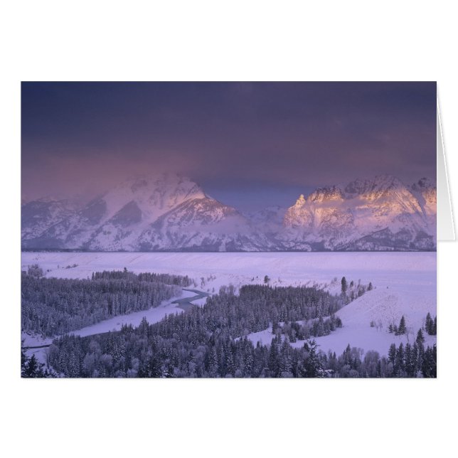 Teton Range från Snake River Overlook, Grand Hälsningskort (Framsidan Horizontal)