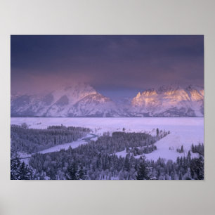 Teton Range från Snake River Overlook, Grand Poster