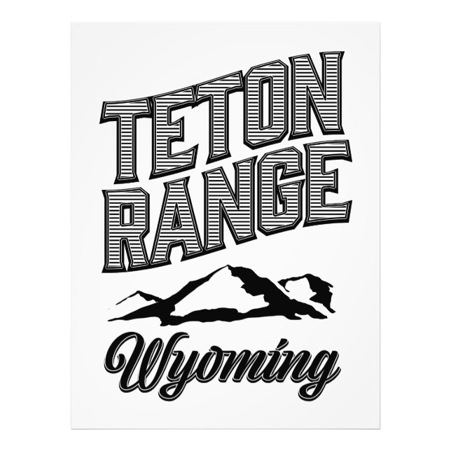 Teton Range, Wyoming Fototryck (Framsidan)