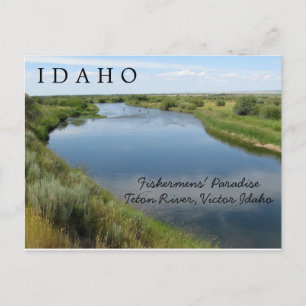 Teton River, Idaho, Fiskarnas Paradis PC Vykort