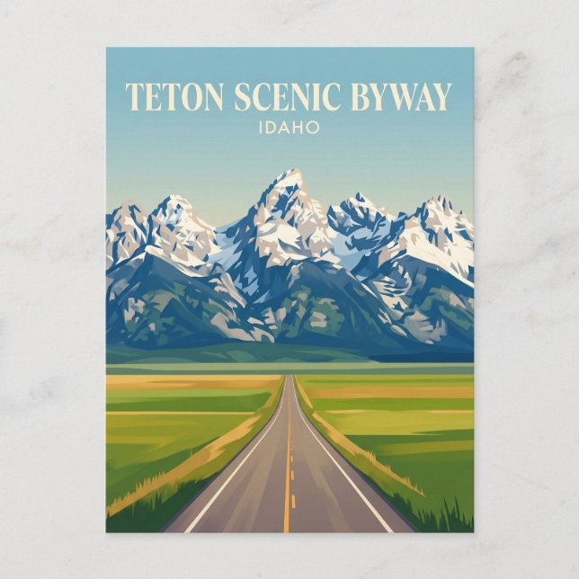 Teton Scenic Byway Idaho Vykort (Framsida)