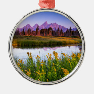 Teton soluppgång julgransprydnad metall