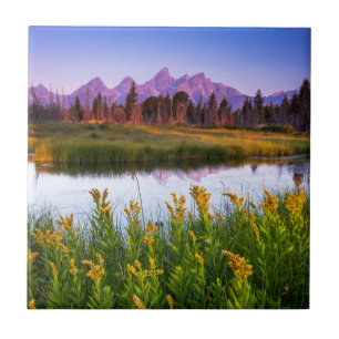 Teton soluppgång kakelplatta