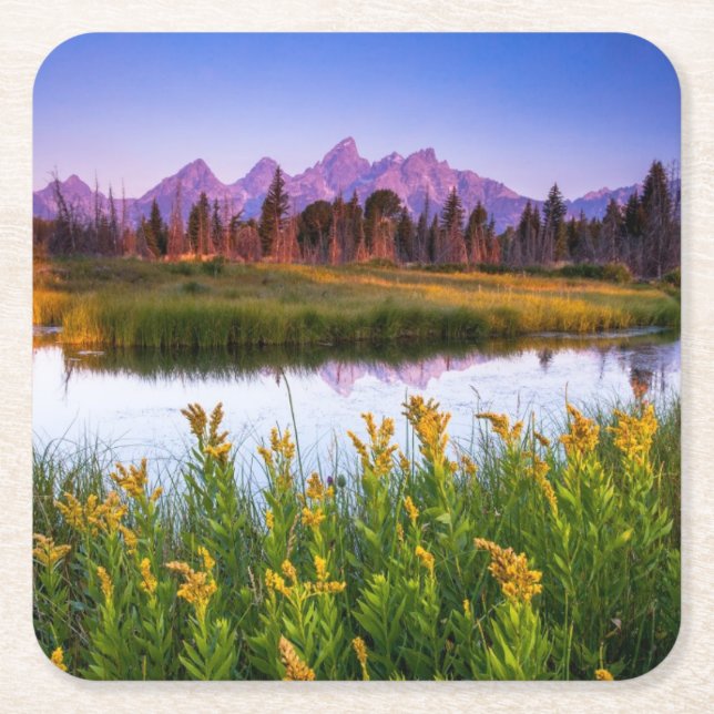 Teton soluppgång underlägg papper kvadrat (Framsidan)