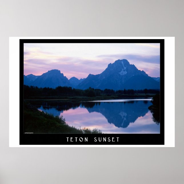 Teton Sunset Poster (Framsidan)