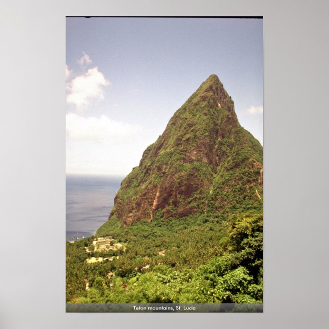 Tetonbergen, Saint Lucia Poster (Framsidan)