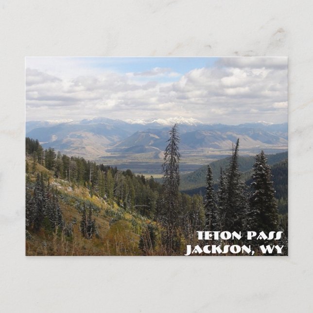 tetonpass, Teton Pass, Jackson, WY Vykort (Framsida)