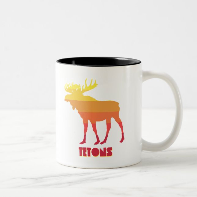 Tetons Älg Två-Tonad Mugg (Höger)