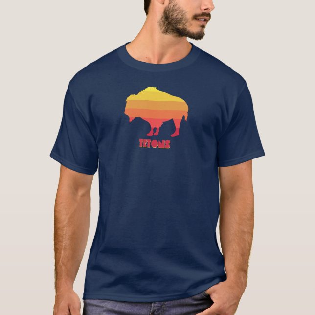 Tetons Bison T Shirt (Framsida)