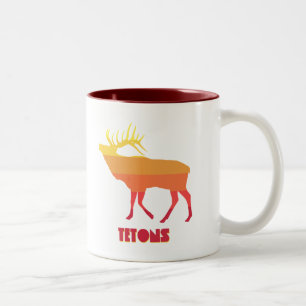 Tetons Elk Två-Tonad Mugg