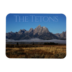 Tetons med Fog Grand Teton nationalpark Magnet