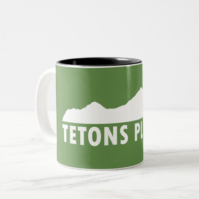 Tetons, tack Två-Tonad mugg (Framsida vänster)