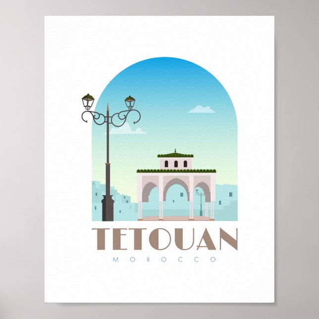 Tetouan city morocco Skyline Poster (Framsidan)