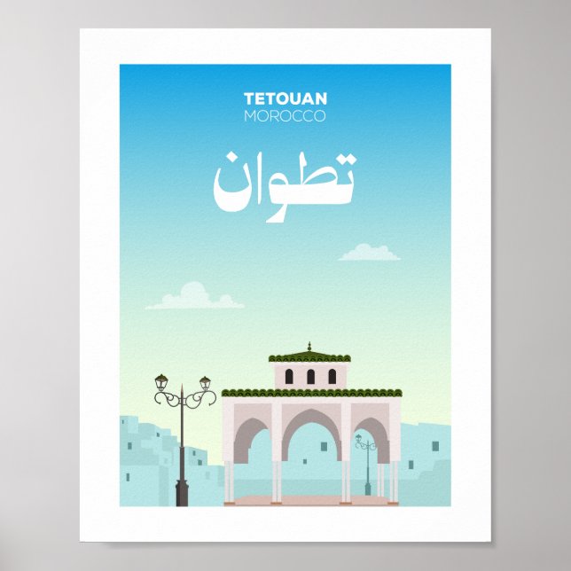 Tetouan Stad Marocko Illustration Poster (Framsidan)