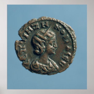 Tetrachm av Zenobia, drottning av palmyraen Poster