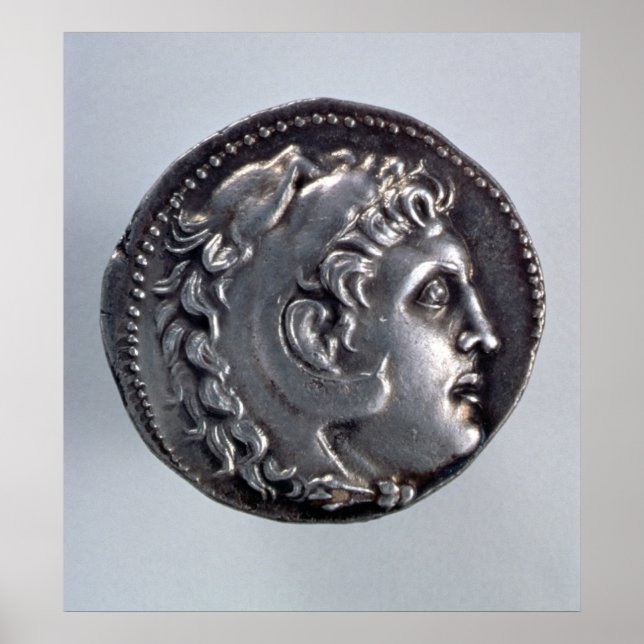 Tetradrachma som skildrar Alexander Underbaren Poster (Framsidan)